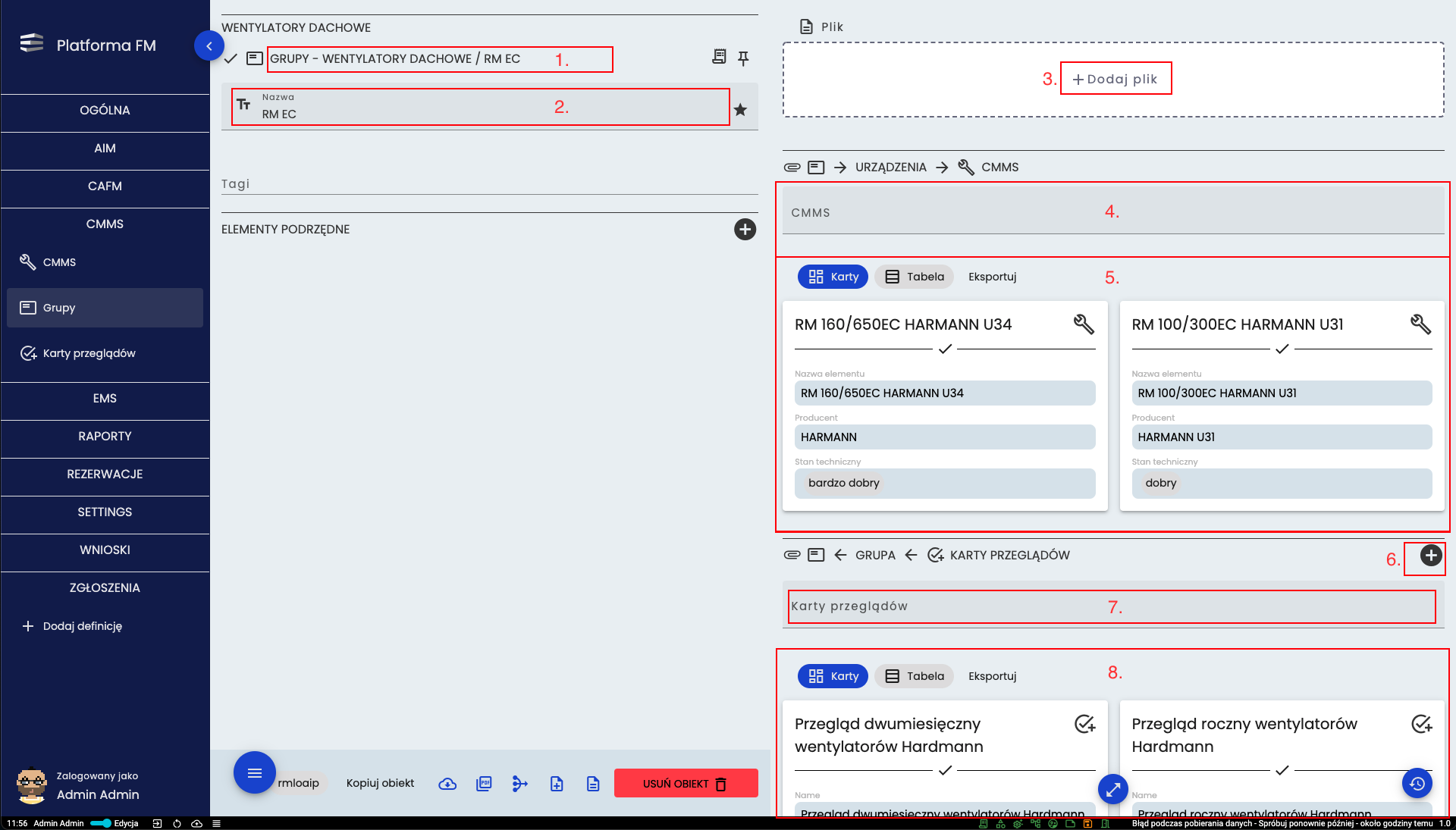 Widok na szczegóły grupy