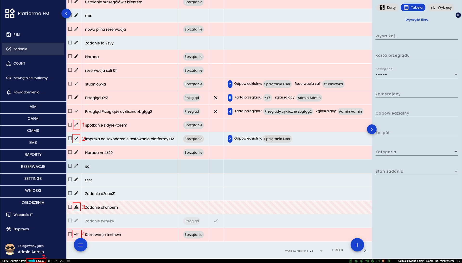 Status obiektu